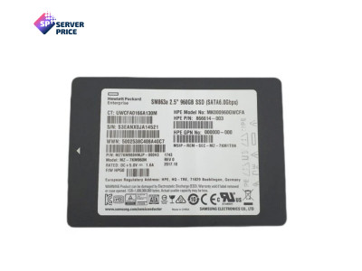 НОВЫЙ 960GB SATAIII HPE MK000960GWCFA (SM863a)